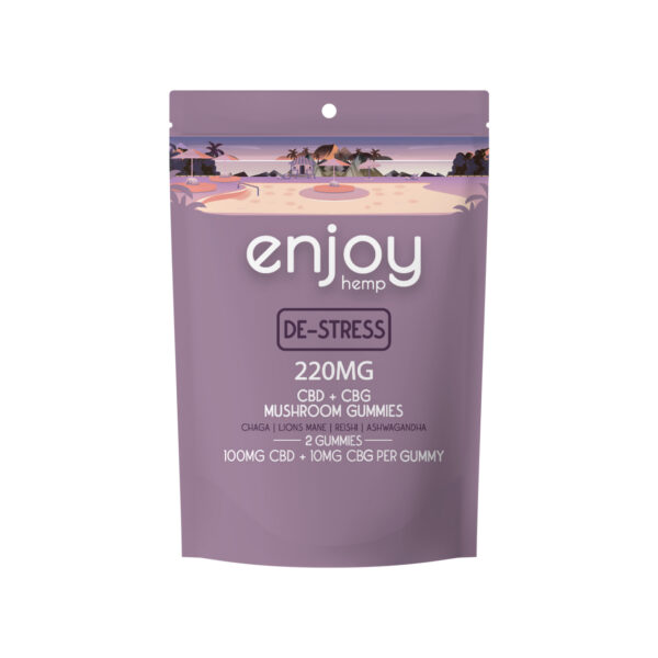 Enjoy Destress Gummies 220mg available at Scarlet Reserve