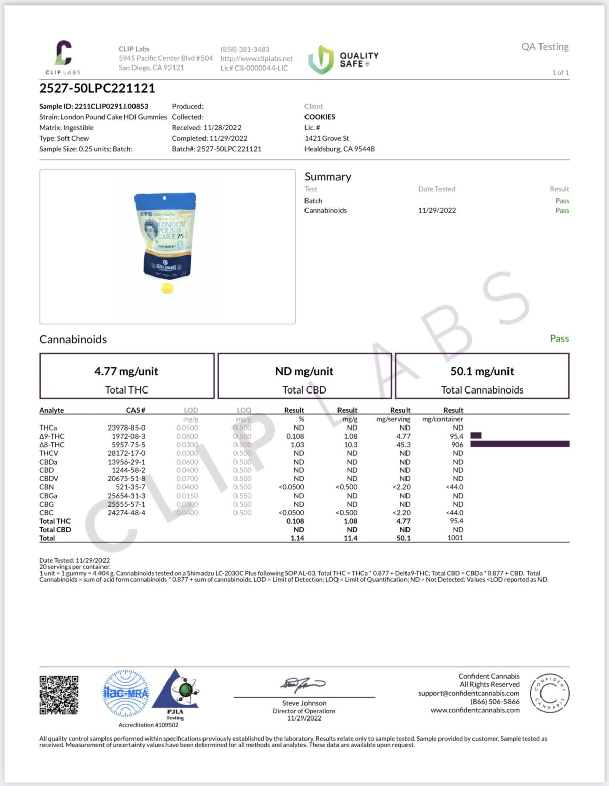 COA Cookies Delta 8 Gummies - London Pound Cake