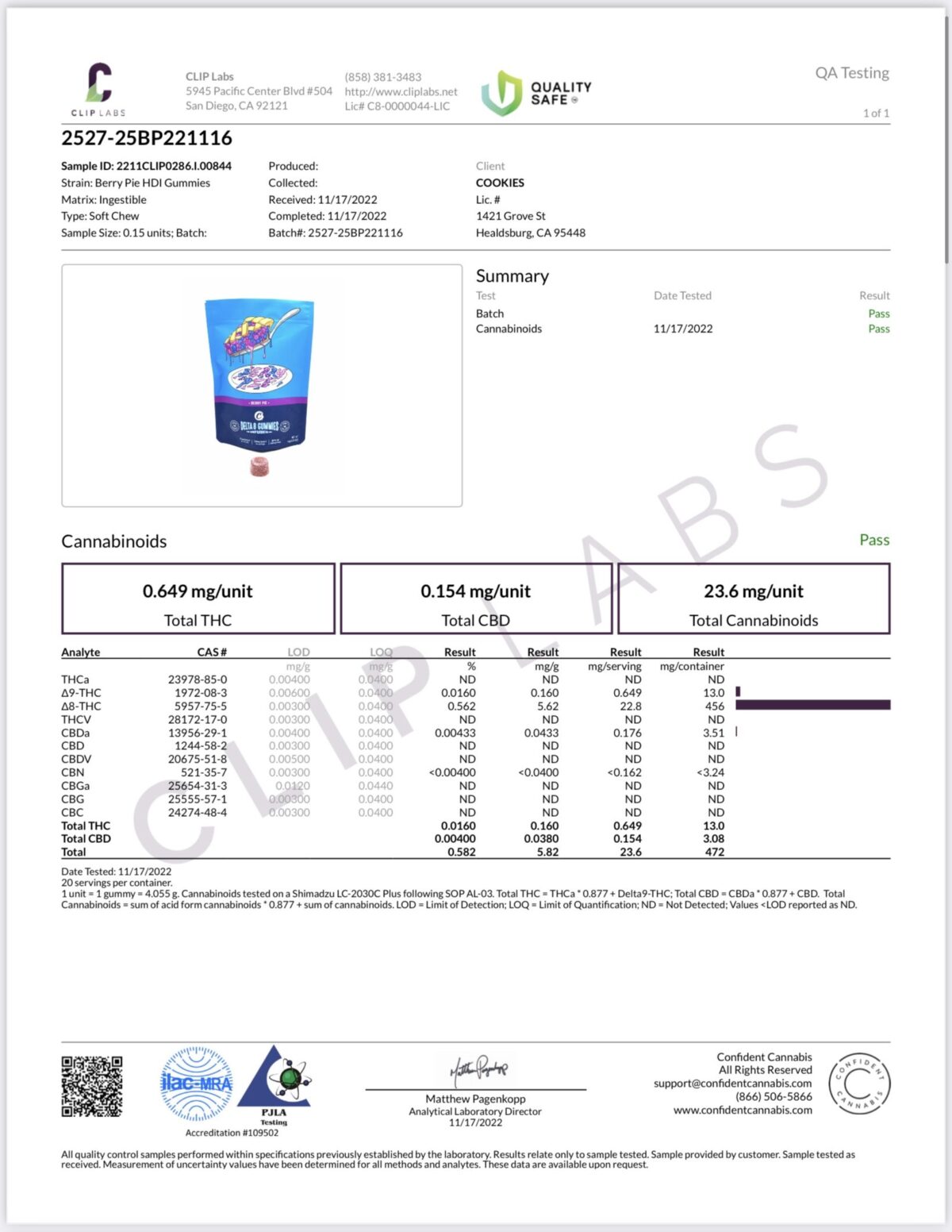 COA Cookies Delta 8 Gummies - Berry Pie